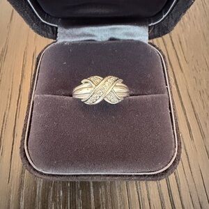 Tiffany & Co. Paloma Picasso Diamond "X" Ring with 18k White Gold